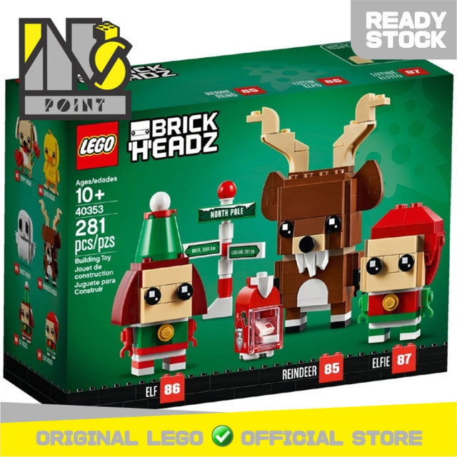 LEGO 40353 - Brickheadz - Reindeer, Elf & Elfie