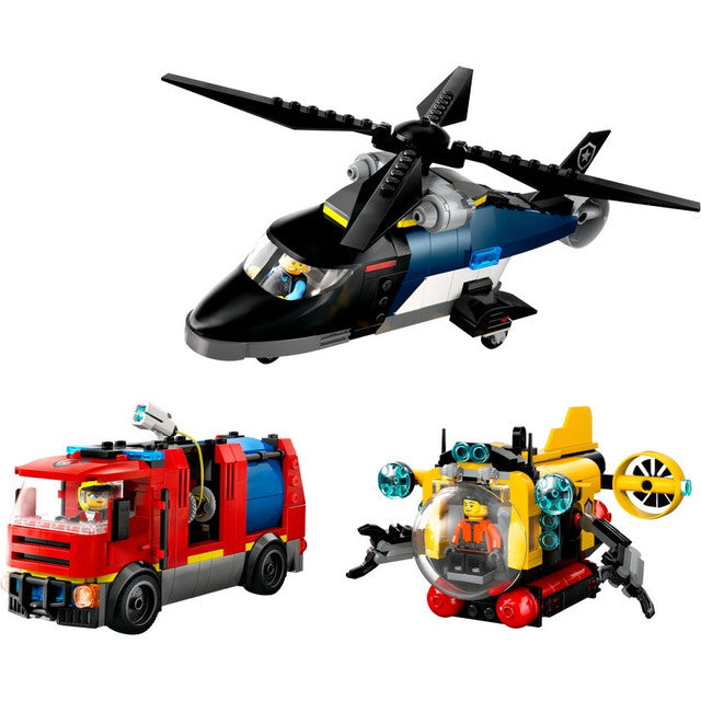 LEGO 60462 - City - Helicopter, Fire Truck & Submarine Remix