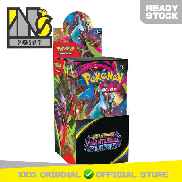 Pokemon TCG English - ME2 Mega Evolution - Phantasmal Flames Booster Box (18 Pack)
