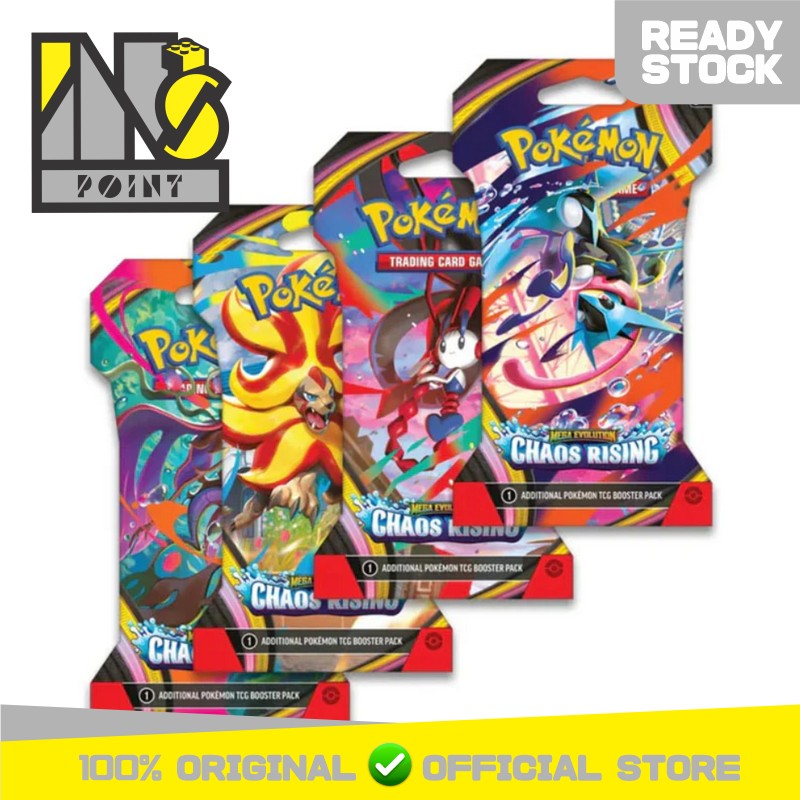 Pokemon TCG English - Pokemon Mega Evolution - Chaos Rising Sleeved Booster 1 Pack (Gambar Dipilih secara Random)