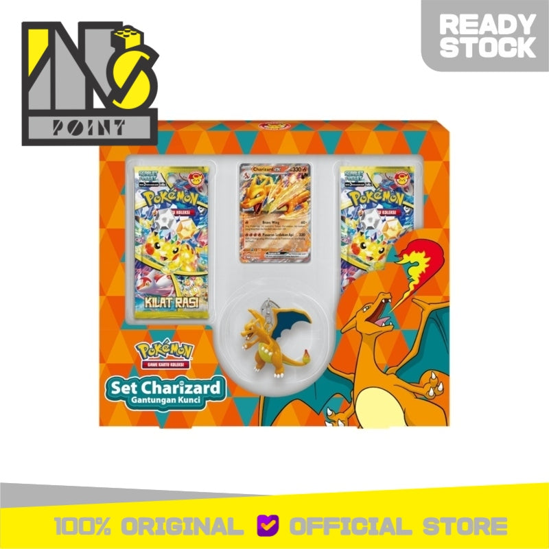 Pokemon TCG Indonesia - Sv8s Kilat Rasi Charizard Keychain Set