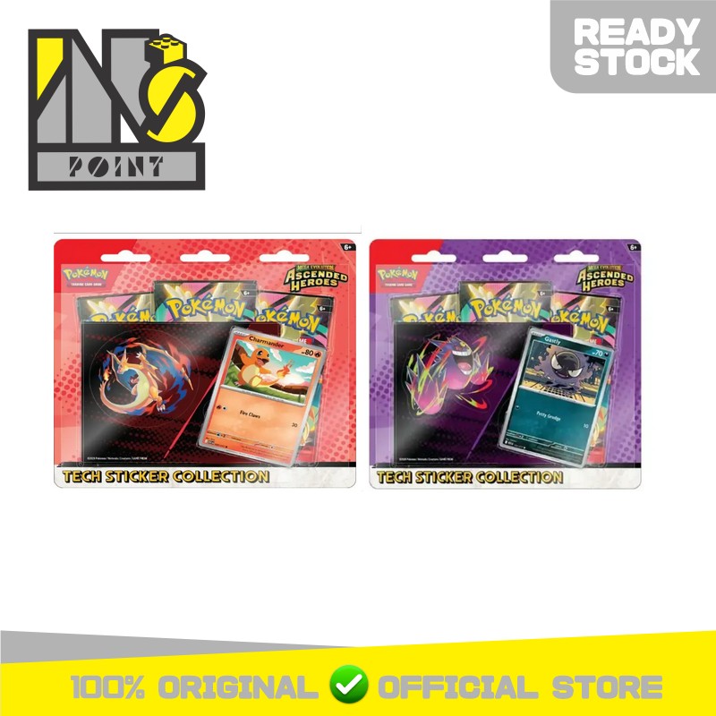 Pokemon TCG English - Mega Evolution Ascended Heroes Collection Tech Sticker Collection Charizard / Gengar