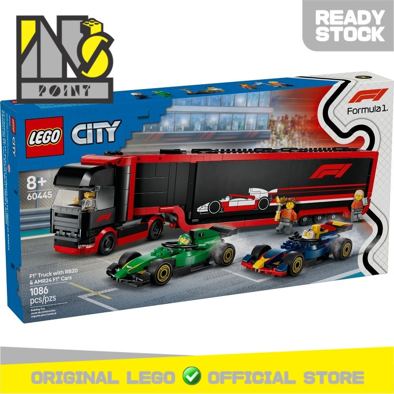 LEGO 60445 - City - F1 Truck with RB20 & AMR24 F1 Cars