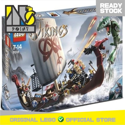 LEGO 7018 - Vikings - Viking Ship challenges the Midgard Serpent