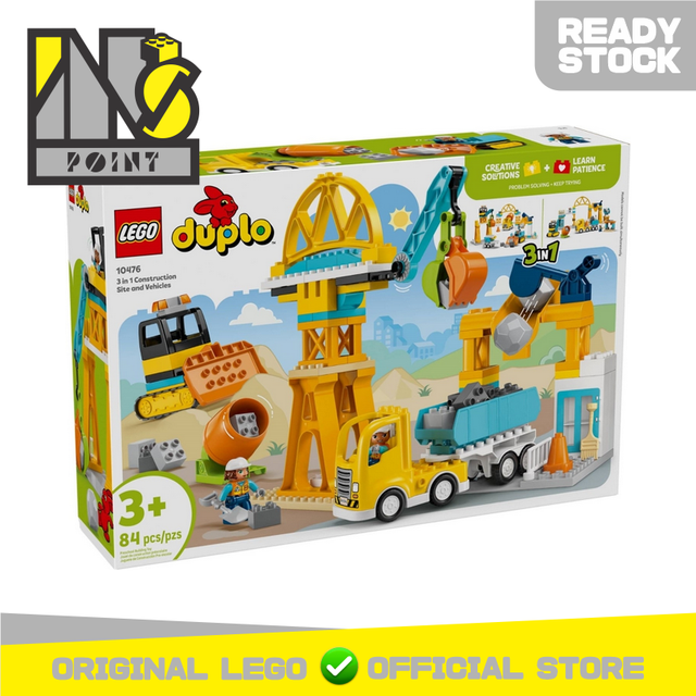 LEGO 10476 - Duplo - 3 in 1 Construction Site and Vehicles