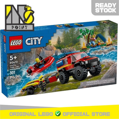 LEGO 60412 - City - 4x4 Fire Truck with Rescue Boat