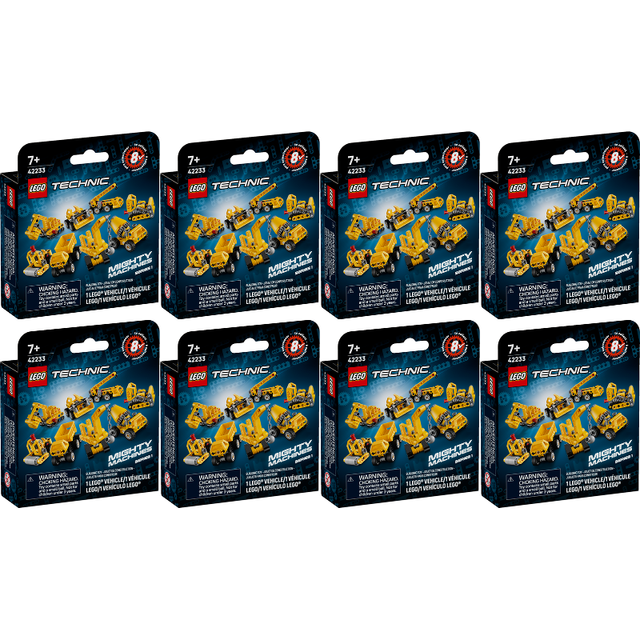 LEGO 42233 - Technic - Mighty Machines, Series 1 Complete Full Set (8 pcs)