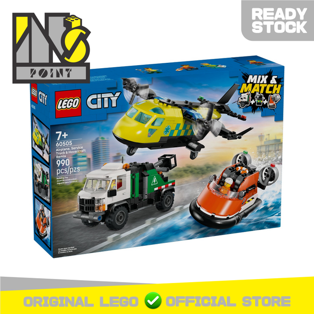 LEGO 60505 - City - Airplane, Service Truck & Hovercraft Remix