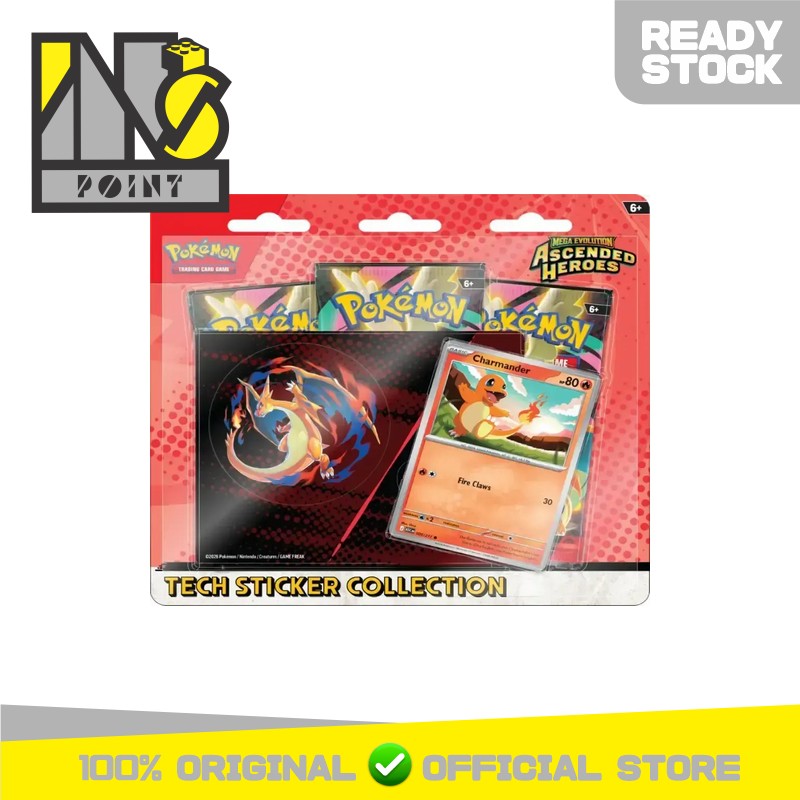 Pokemon TCG English - Mega Evolution Ascended Heroes Collection Tech Sticker Collection Charizard / Gengar