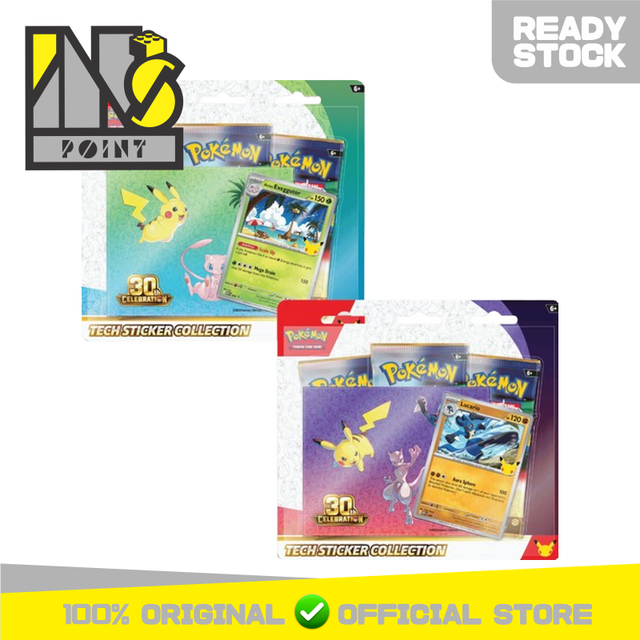 Pokemon TCG English - 30th Celebration Tech Sticker Collection Alolan Exeggutor / Lucario