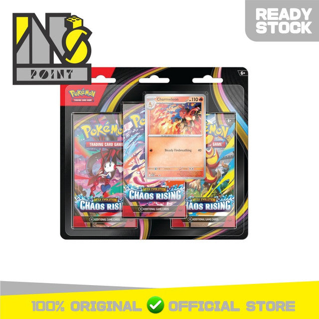 Pokemon TCG English - Pokemon Mega Evolution - Chaos Rising 3-Pack Blister