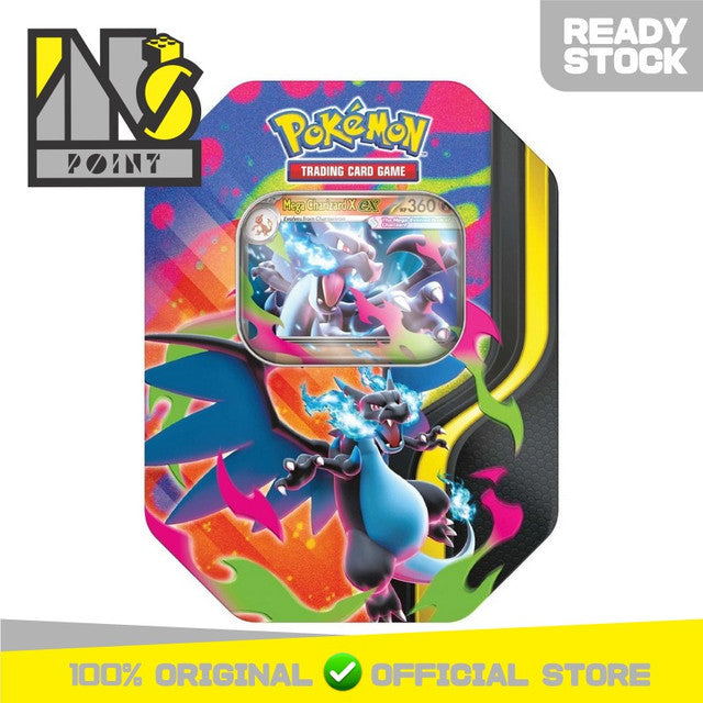 Pokemon Mega Evolution: Phantasmal Flames Mega Charizard X ex Tin