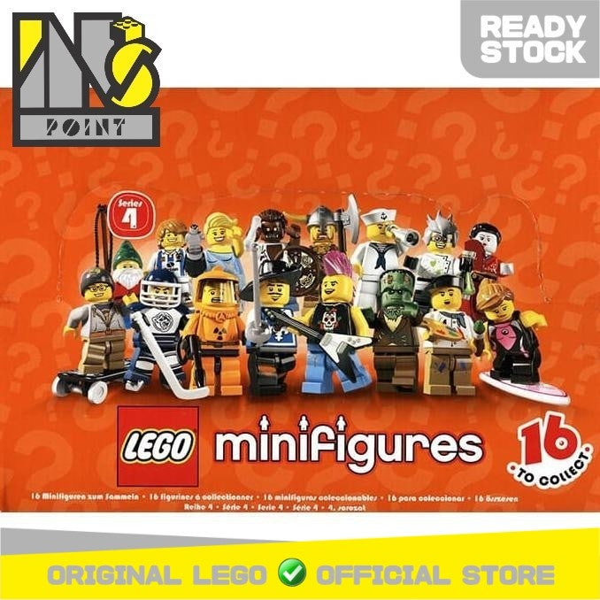 LEGO 8804 - LEGO Minifigures Series 4 Complete Full Set (16 pcs) MISP
