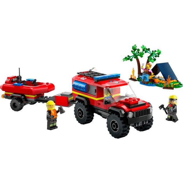 LEGO 60412 - City - 4x4 Fire Truck with Rescue Boat