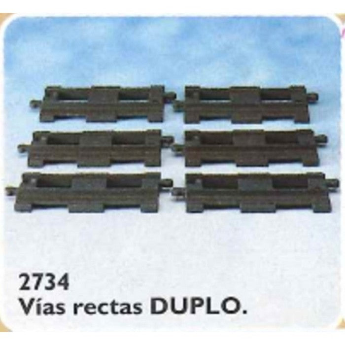 LEGO 2734 - Duplo - Straight Track (Straight Rails)
