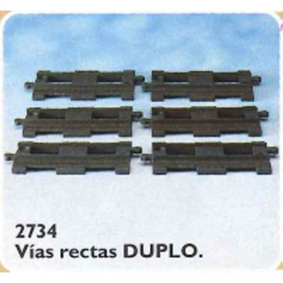 LEGO 2734 - Duplo - Straight Track (Straight Rails)